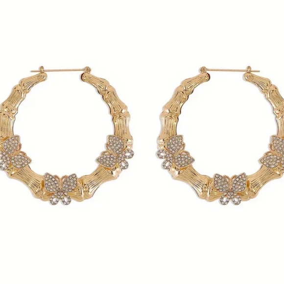 Butterfly Bamboo Hoops - Picture 4 of 5